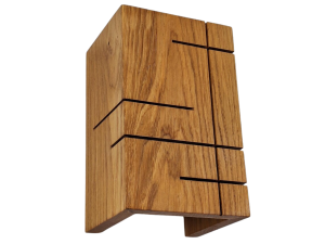 Lesena hrastova stenska luč FELICITA (Custom order for Raphael)